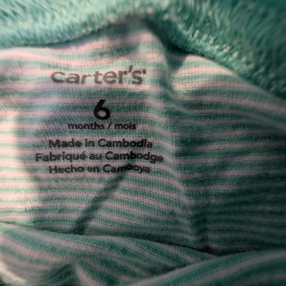 Carter's 6M Kids' Blue and Gray Overalls Set